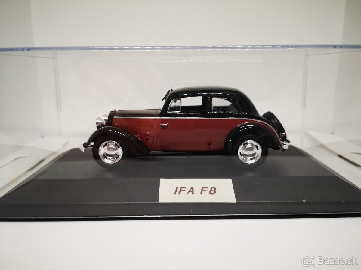 Predám kovový zberateľský model auta IFA F8, 1:43 - 4