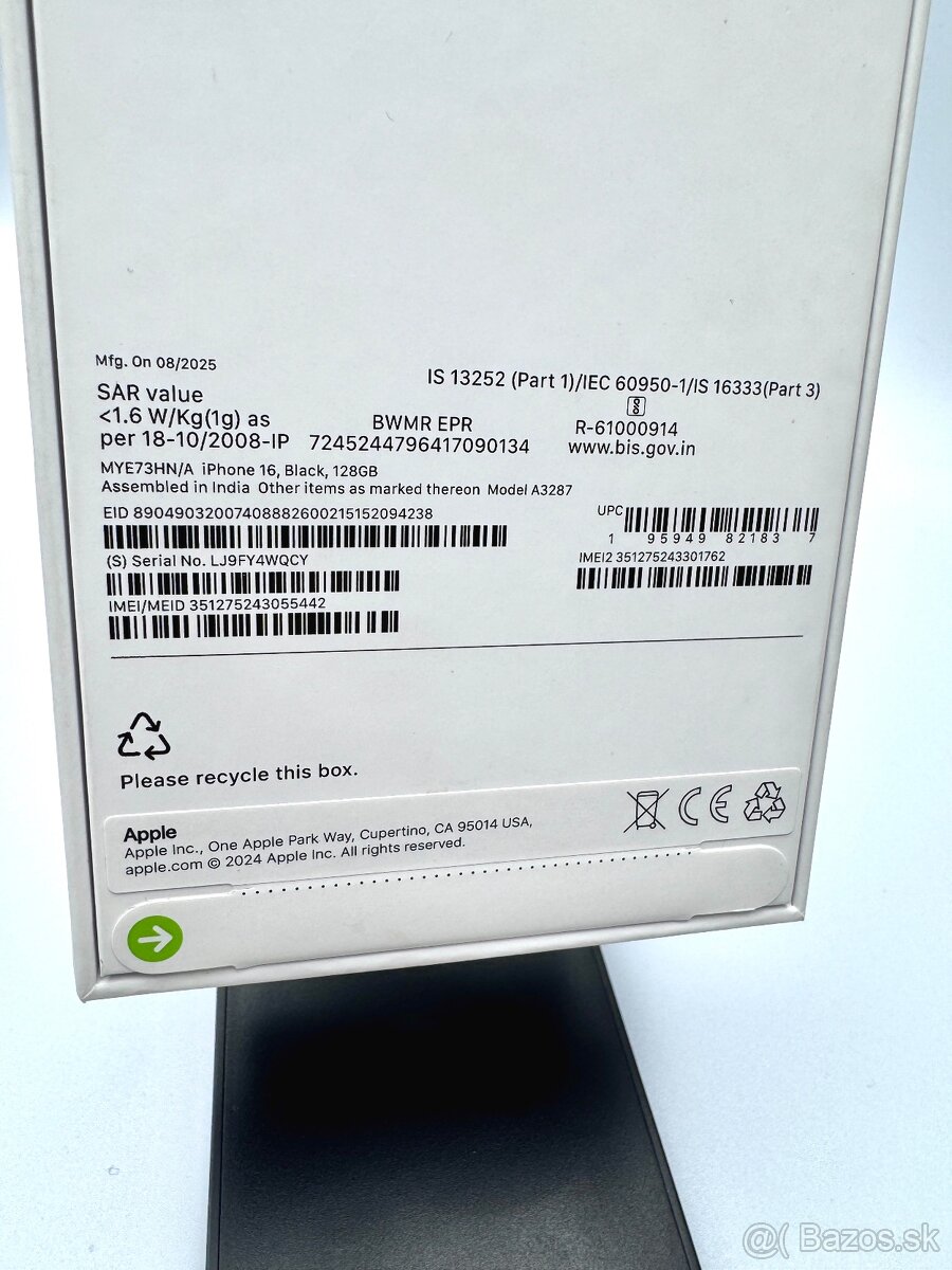 iPhone 16 128GB -Čierna / Záruka 24 mes. - 4