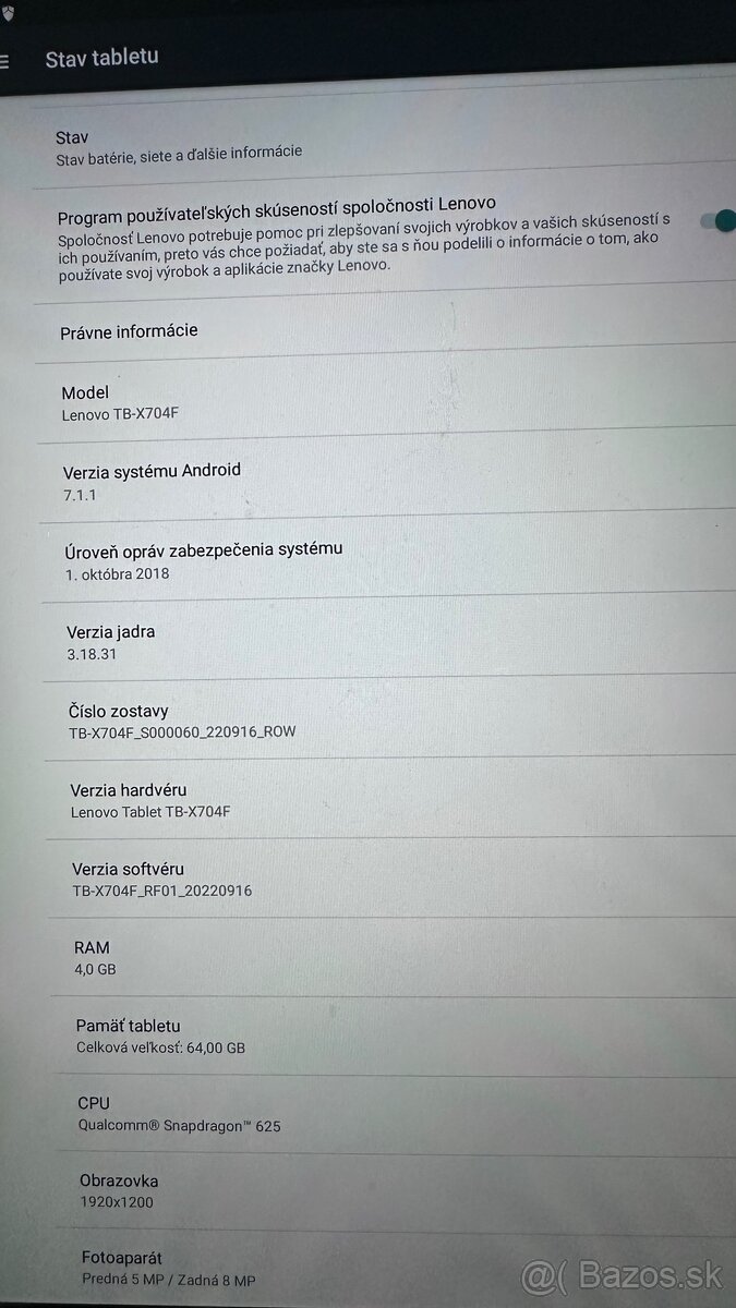 Tablet LENOVO Tab4 10 PLUS FHD - 4