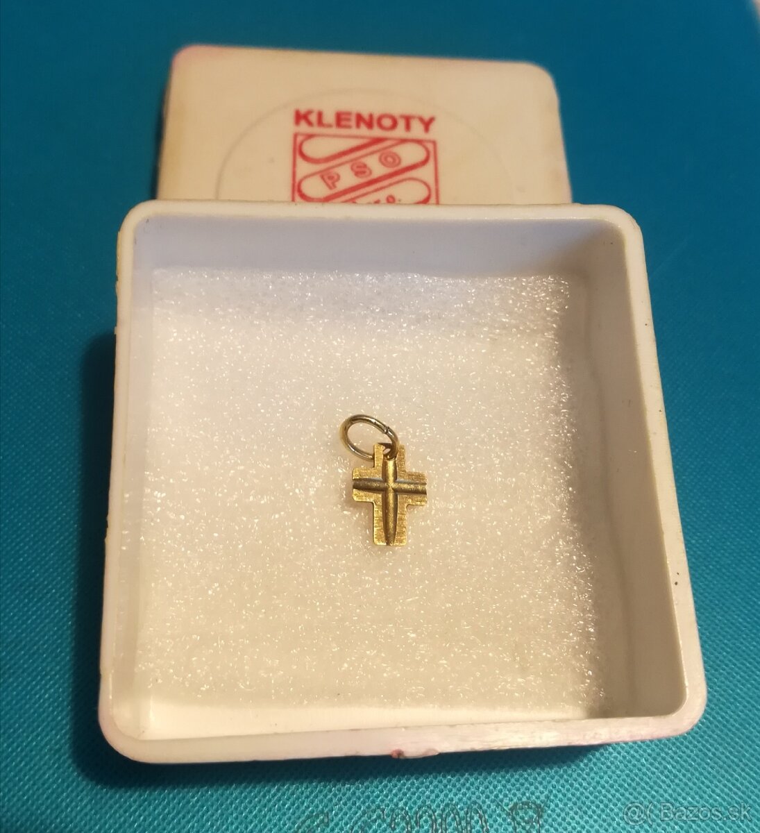 Zlatý prívesok krížik - 4