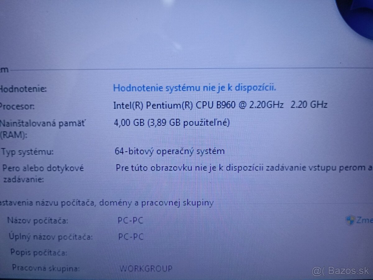 predám notebook TOSHIBA SATELLITE C855 ,Windows 7. - 4