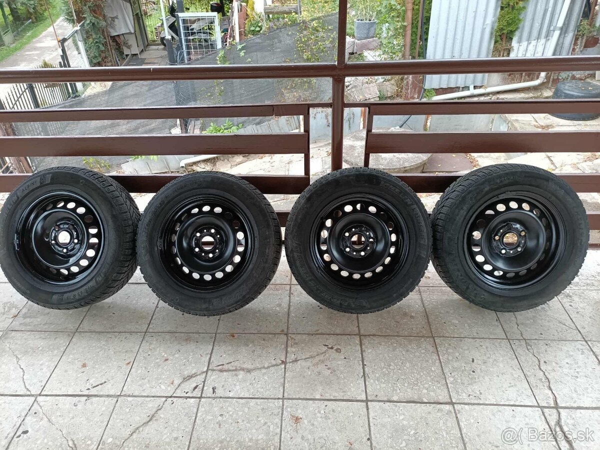 Predám zimné kolesá 5x112 , 195/65 r15 - 4