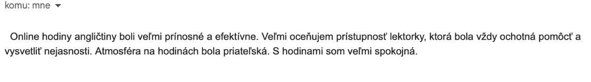 Doučovanie anglického jazyka - 4