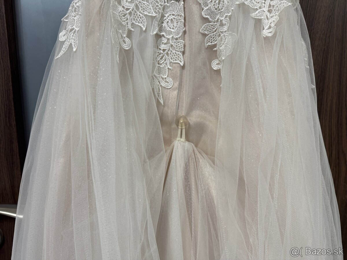 Svadobné šaty - krásna farba IVORY - 4