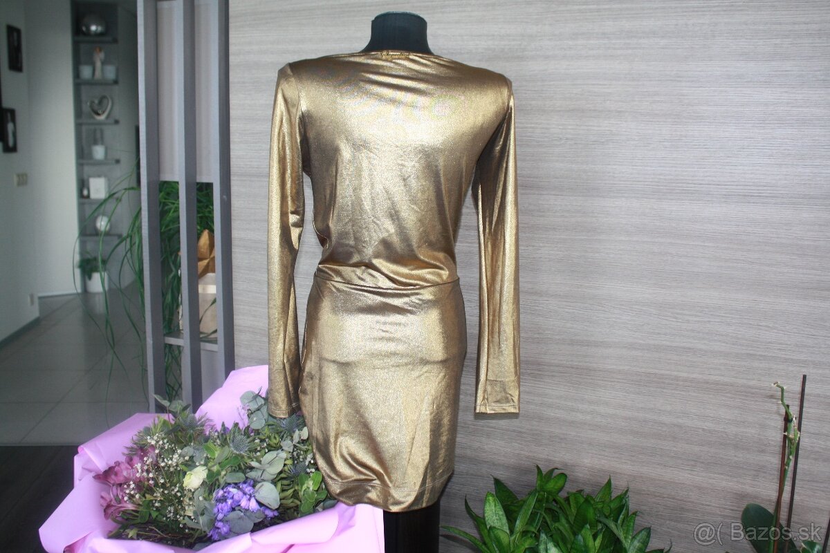 Sugarbird zlatiste saty - 4