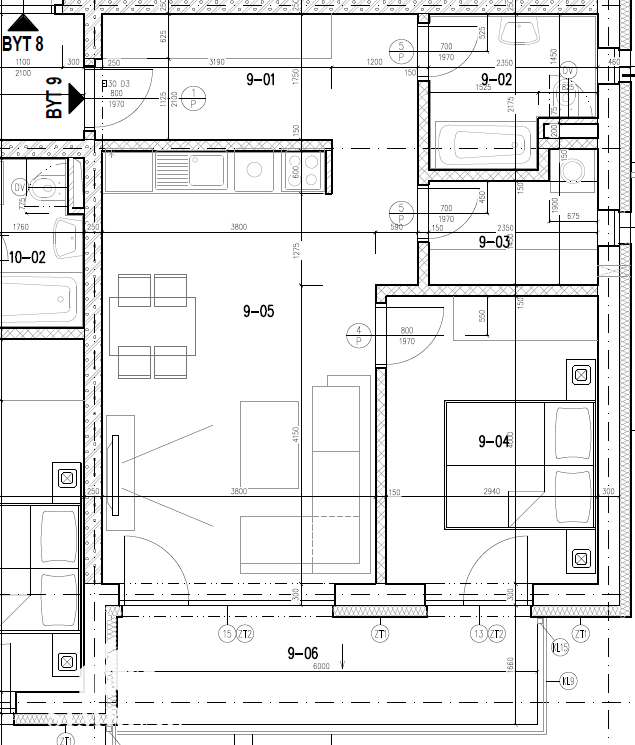2 izbový byt Prievidza - Riverside A 3.poschodie - 4