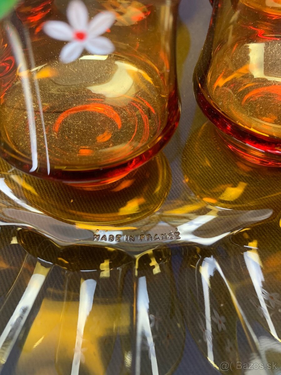 Sklenená sada pohare a tanier - 4