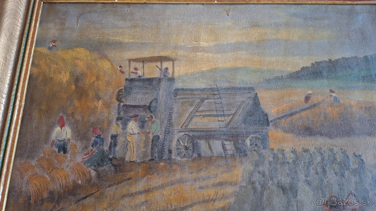Obraz žatva - Olej plátno 80x60 - 4