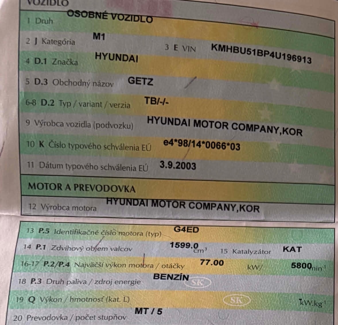 Predám komponenty na Hyundai getz viac v texte - 4