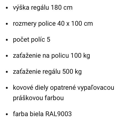 Kovový regál - 4