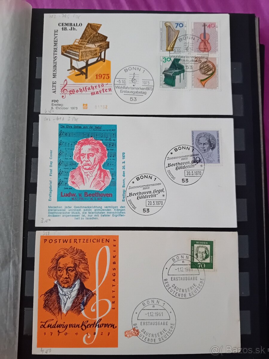 Známky FDC obalky hudba - 4