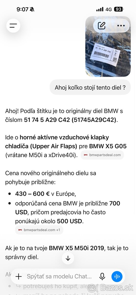 Grill čierny BMW x5 g05 - 4