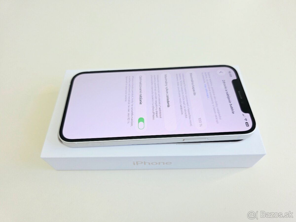 APPLE IPHONE 12 256GB WHITE,BATERKA 100% - 4