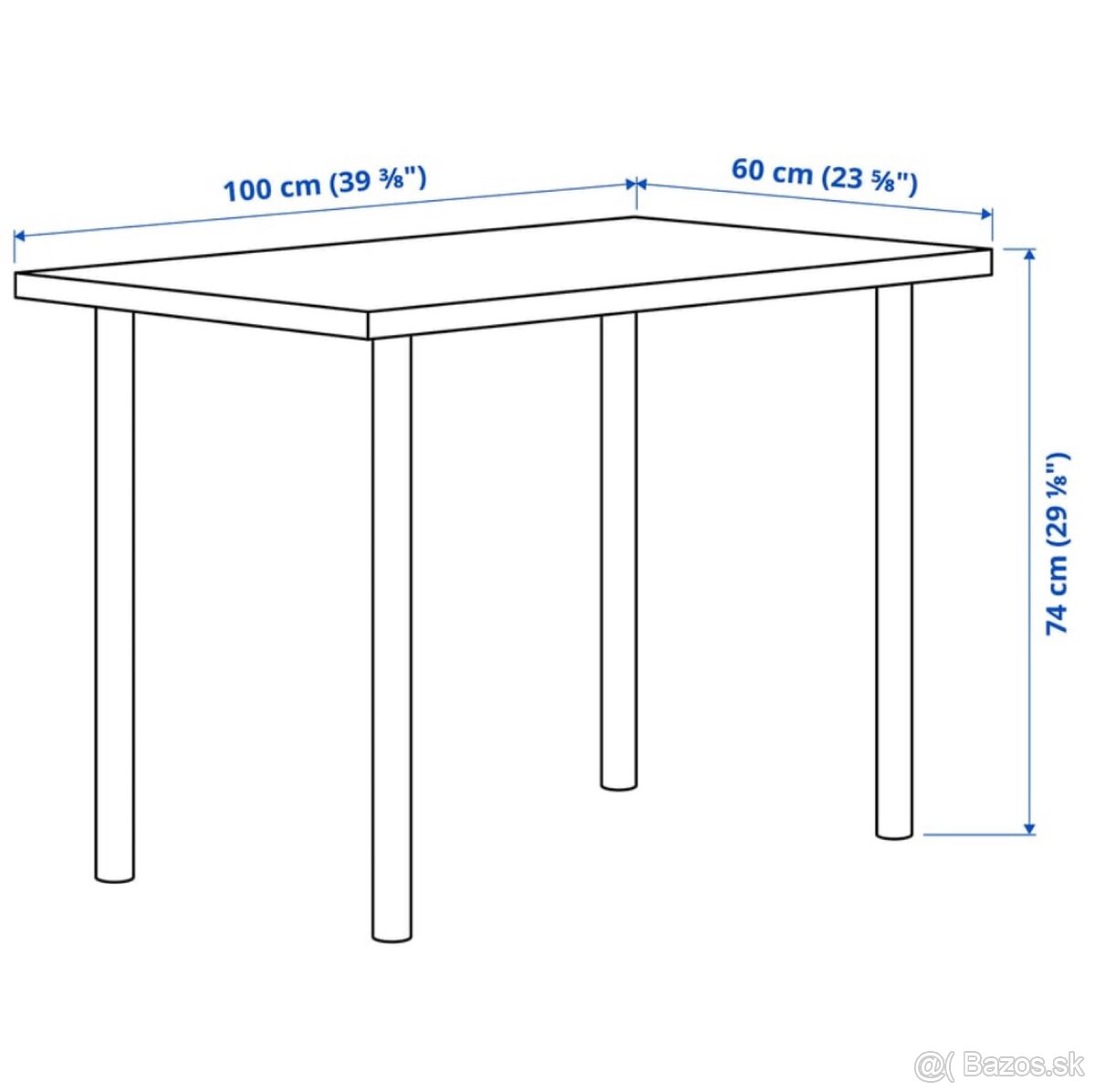 biely stôl IKEA - 4