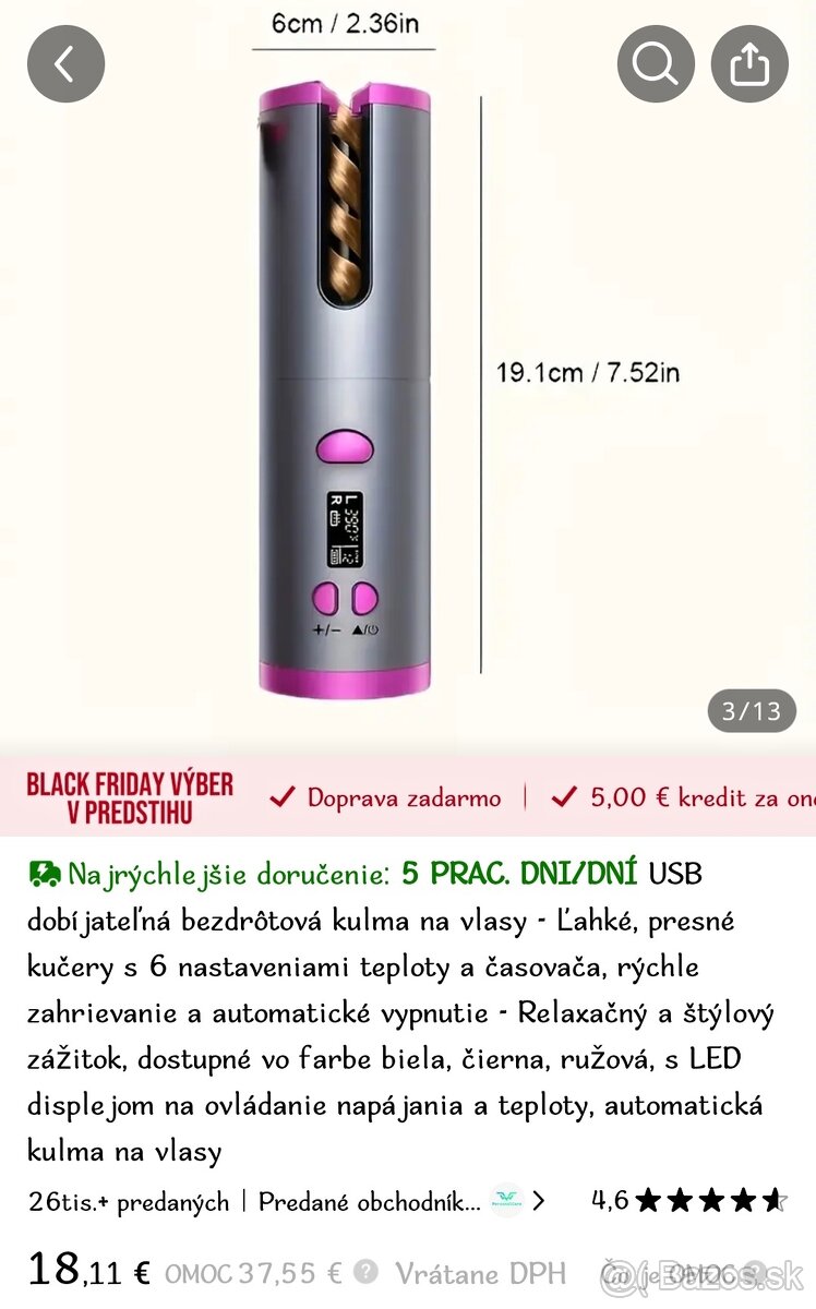 Bezdrôtová kulma na vlasy - 4