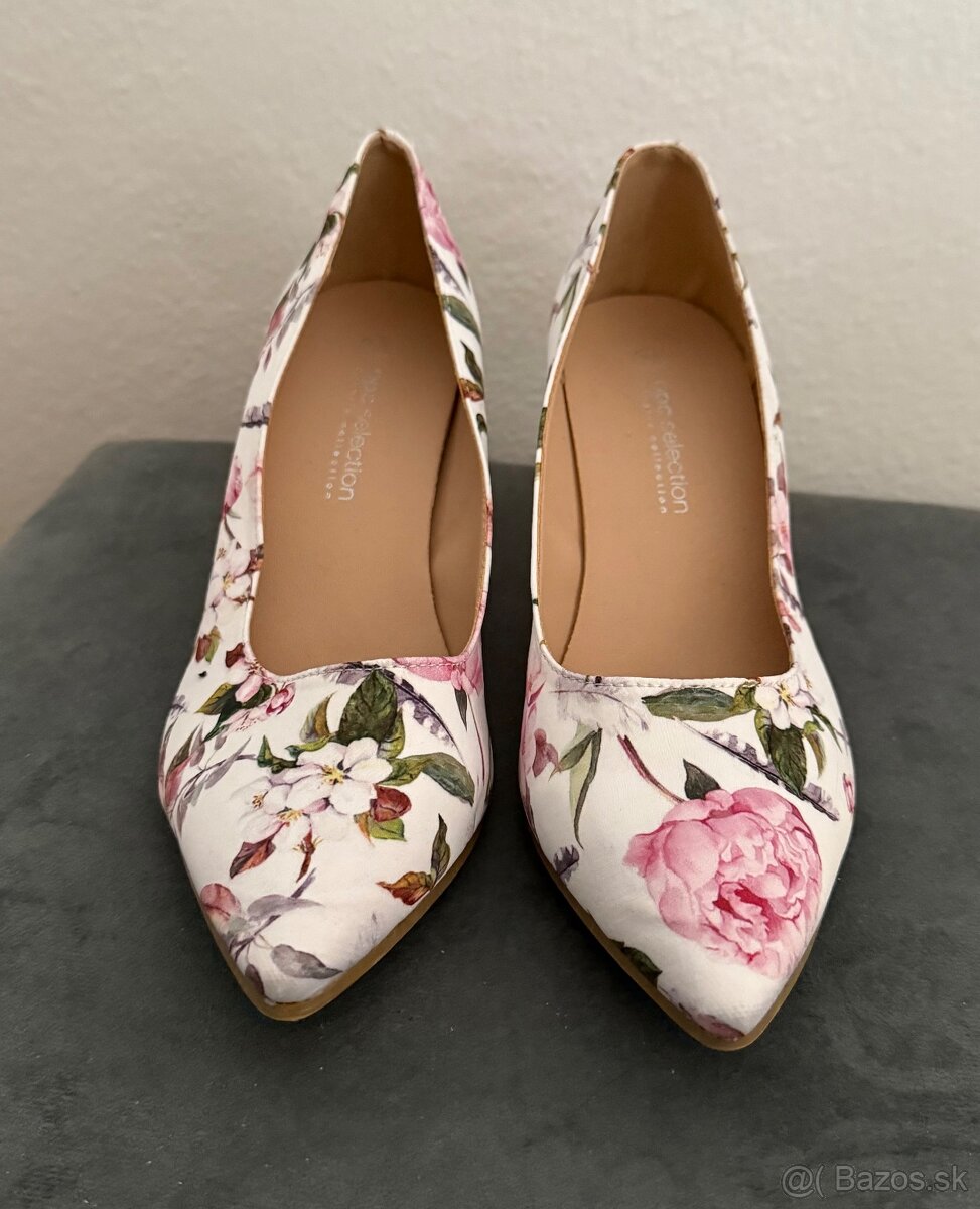 dámske kvetované lodičky veľ.38 - 4