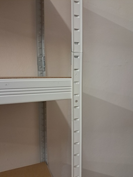 Biely kovový regál Biedrax 120x45x270 / 5 police - 4