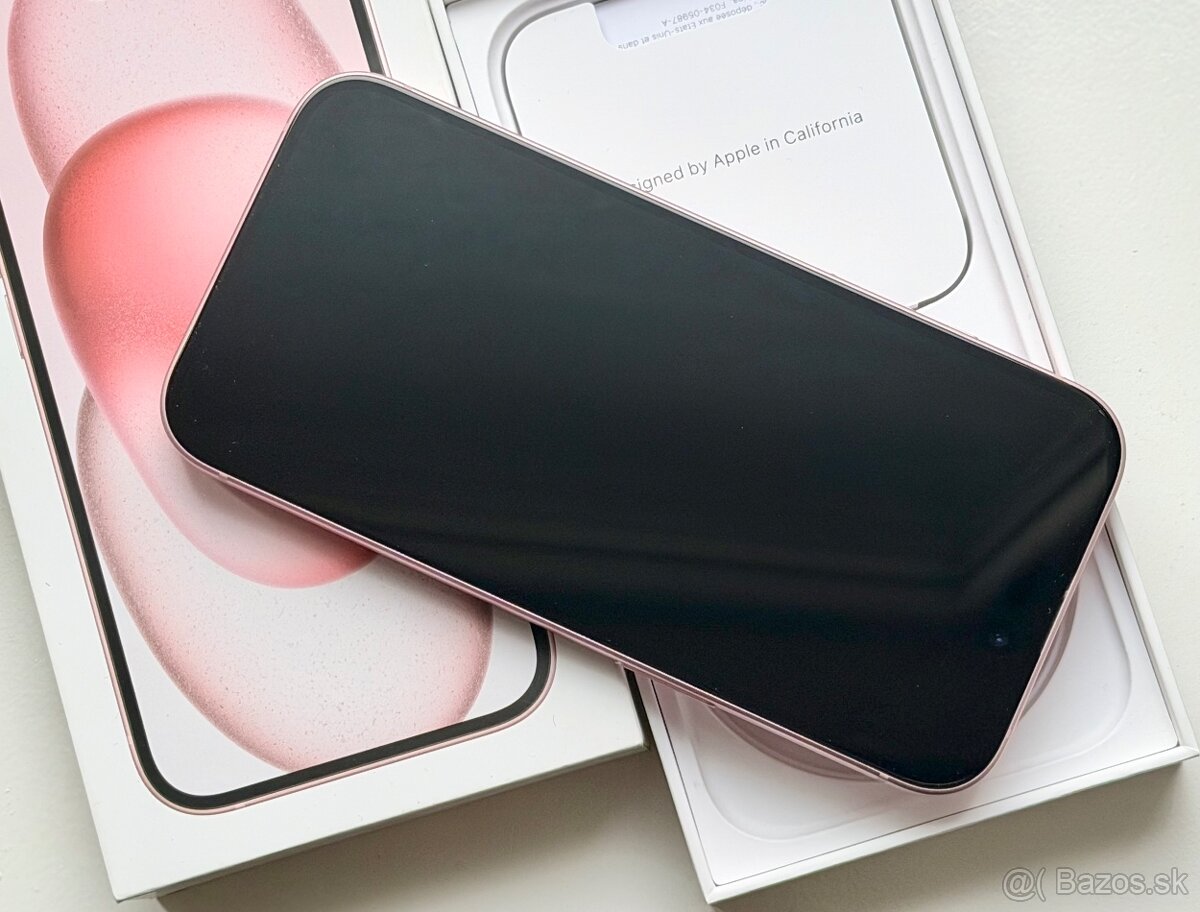 iPhone 15 Pink BATERIE 100% TOP - 4