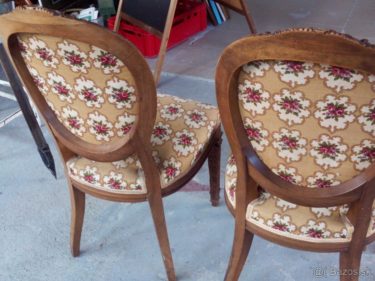 starožitné stoličky v štýle Louis Philippe,1890 - 4
