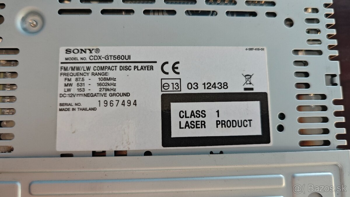 Autorádio Sony CDX-GT560UI (CD / USB / AUX) - 4