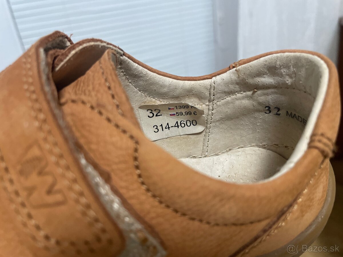 Kožené barefoot mokasíny veľ. 32 - 4