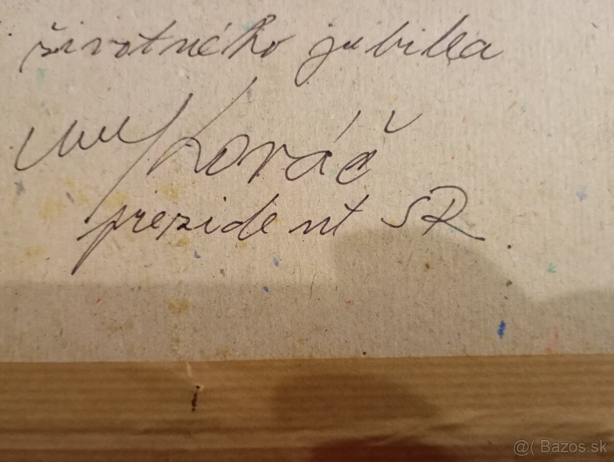 Jozef Bôrik – pred búrkou – dar od prezidenta Kováča - 4