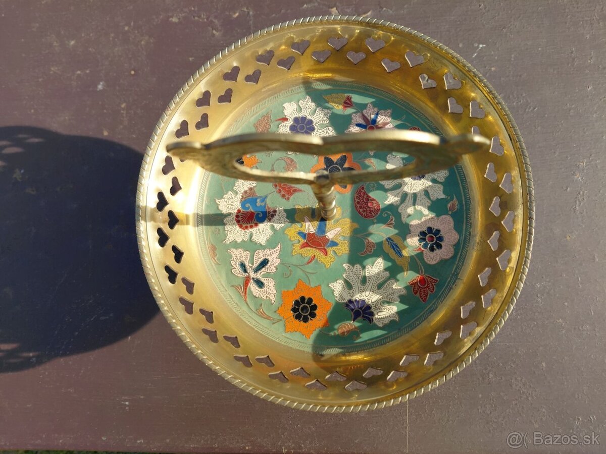 Orientálny mosadzný etažér - 4