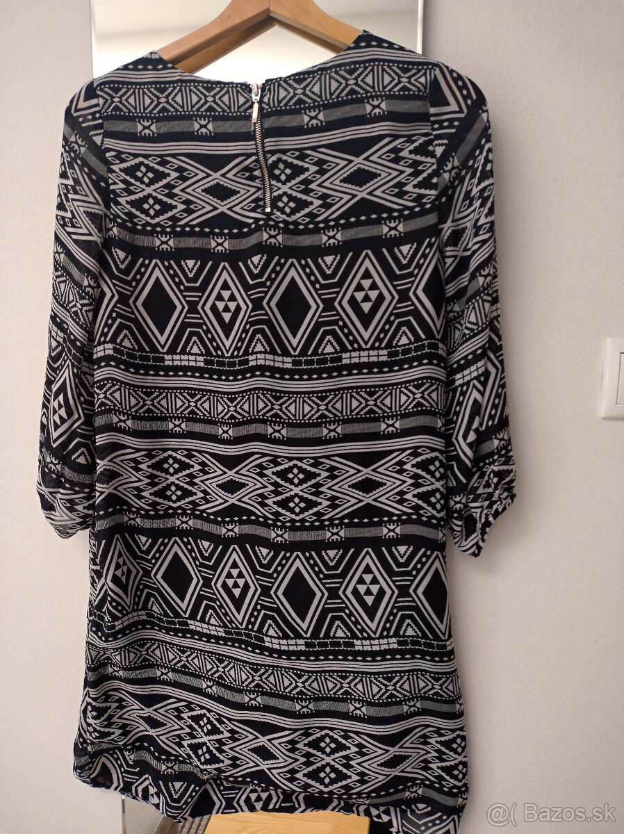 čiernobiele tenké vzdušné letné šaty - 4