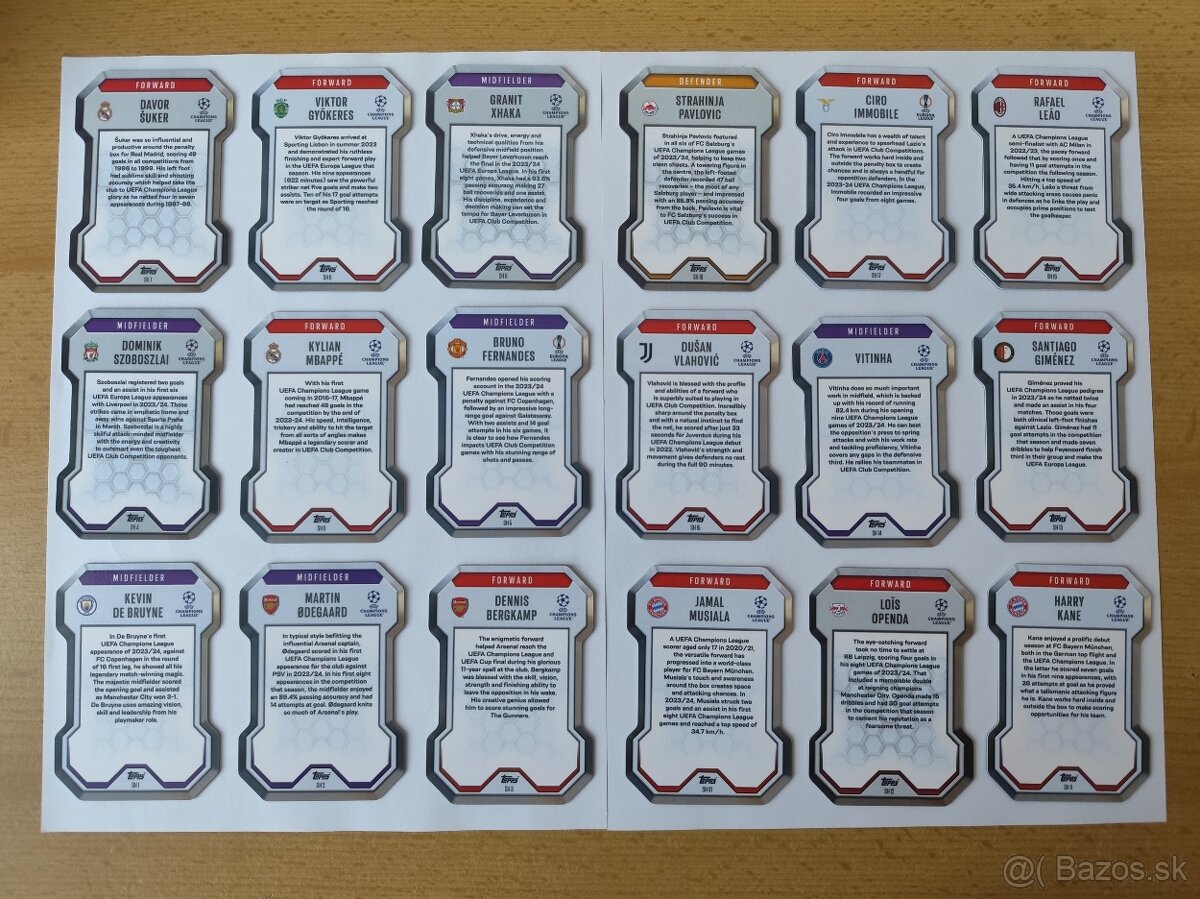 Chrome shield topps match attax 24/25 kartičky celý set 1-18 - 4