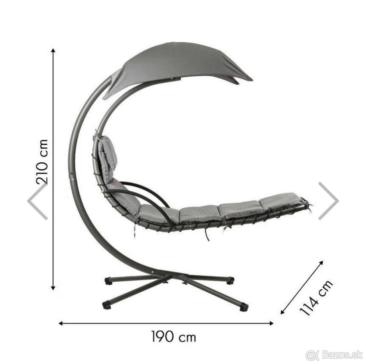 Závesné záhradné kreslo - 4