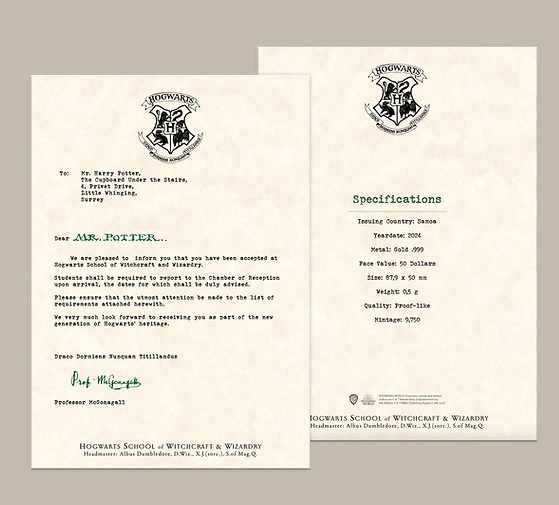 zlato striebro minca proof Harry Potter hogwarts express - 4