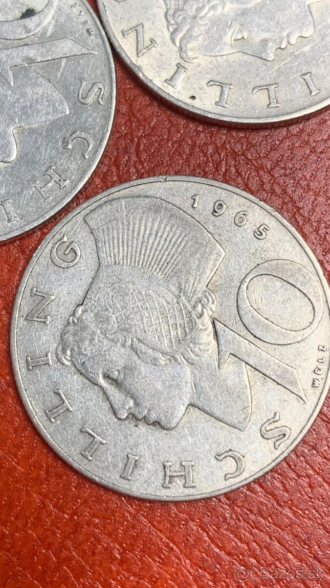 10 schillingove mince ( striebro) - 4