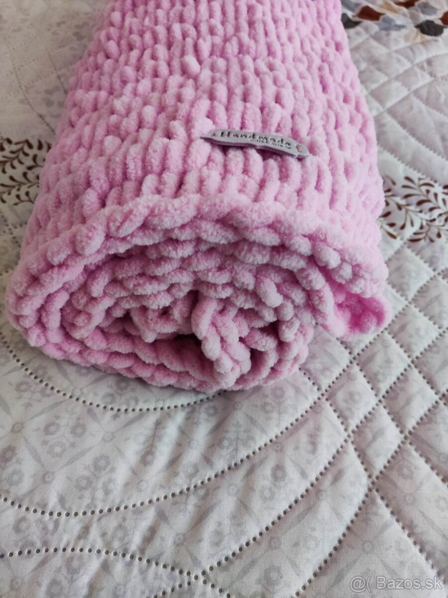 NOVÁ Baby ružová deka z Alize Puffy Fine - 4