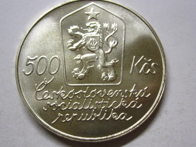 Strieborná 500 Kčs 1987 Lada - TOP stav - 4