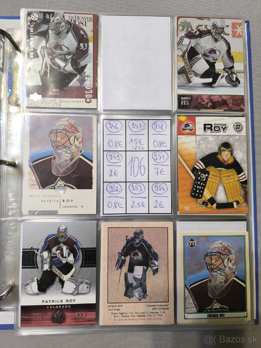 Hokejové kartičky - Patrick Roy 5 - 4