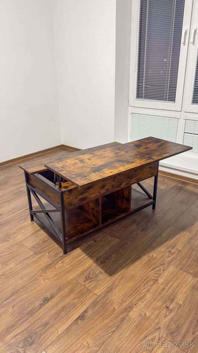 Konferenčný stolík ROOM 2 - hnedá/čierna - 4