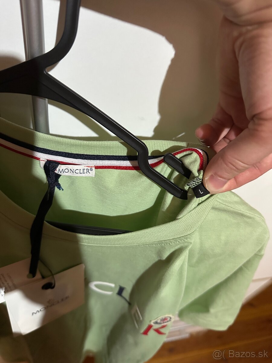 Pánske tričko Moncler - zelené - veľkosť M/L - 4