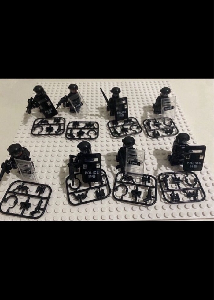 SWAT 8 ks vojakou so stitmi-cierny - 4