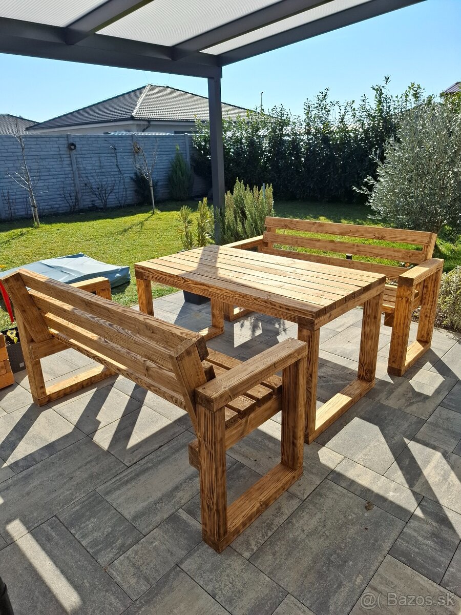 Drevene zahradne sedenie - 4