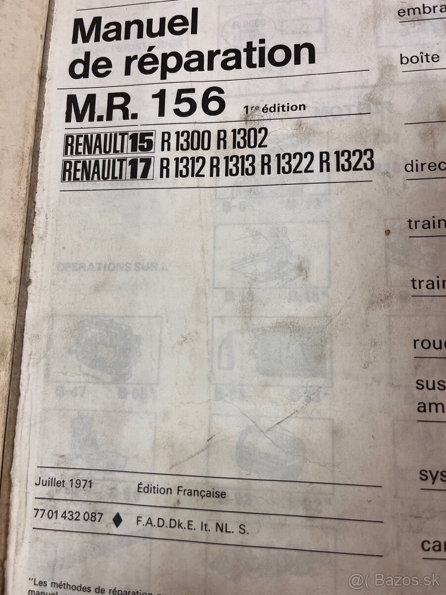 Dielenska príručka Renault R16 a R15/17 - 4