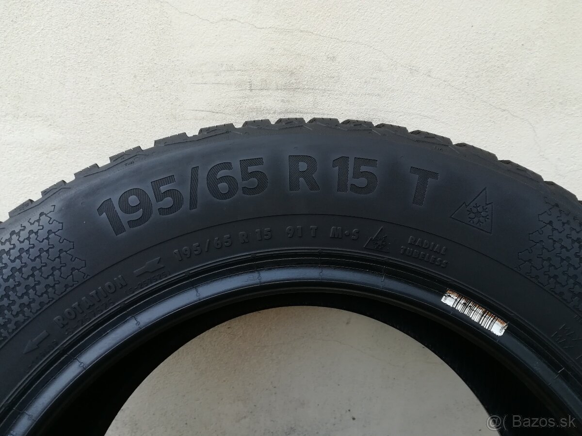 Zimné pneumatiky 195/65 R15 Continental a Barum sada - 4
