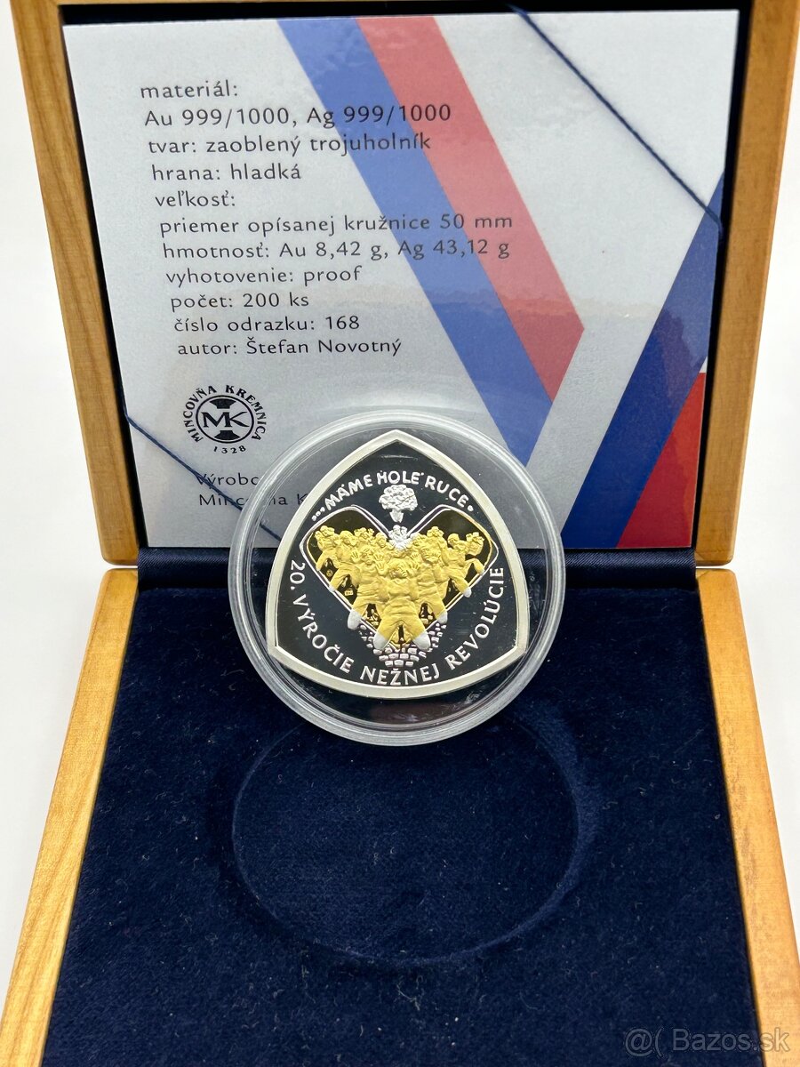 Medaila 17. November 20. výročie nežnej revolúcie zlato 999 - 4