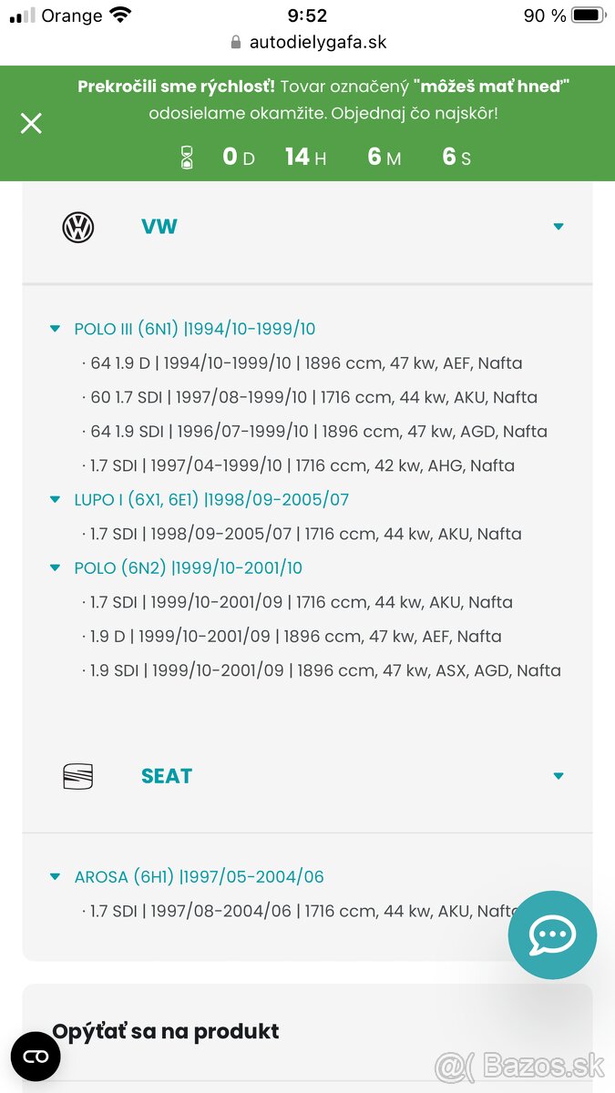 Polo 1.9 sdi katalyzator, štartér - 4