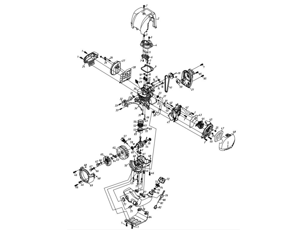 4‑taktný motor 37cc OHC 140FA - 4