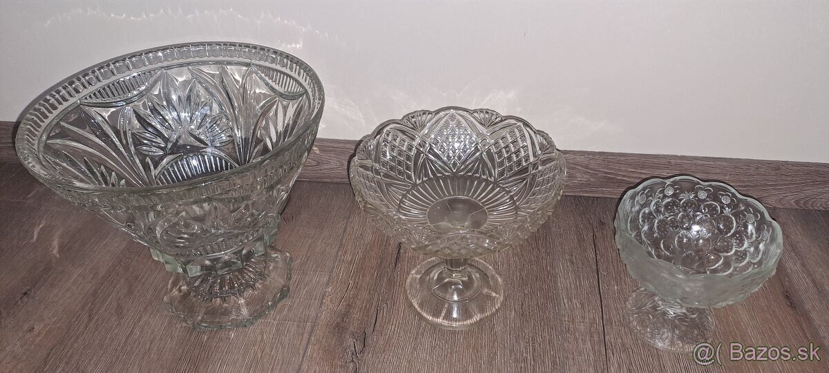 Brusene sklo - misa a sklenene misky - 4