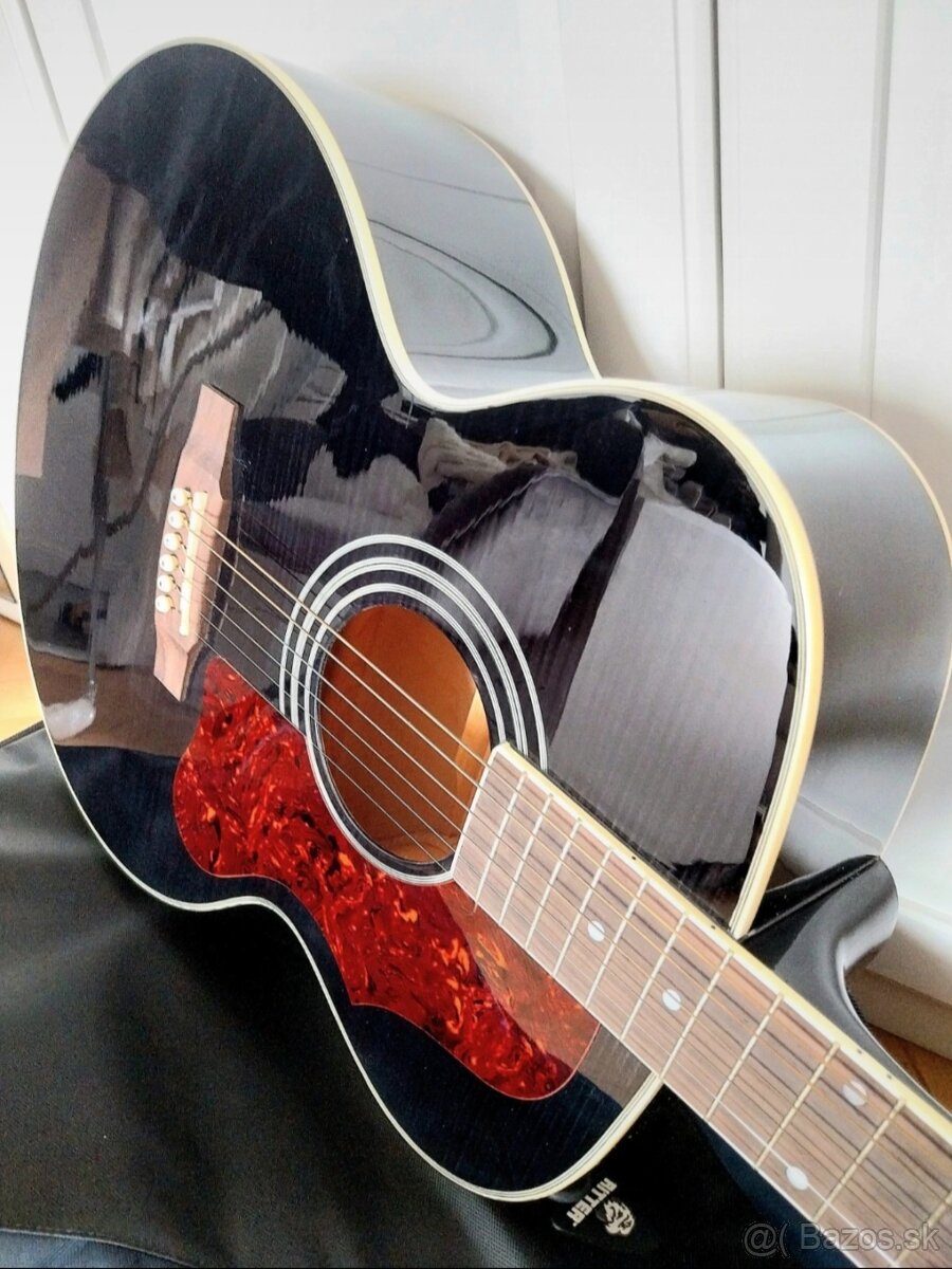EPIPHONE EJ-200 ART ACOUSTIC JUMBO BLACK vr RITTER PÚZDRA - 4