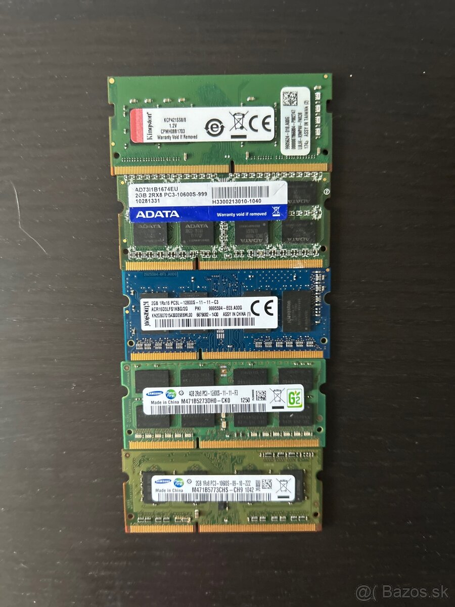 Rôzne pamäťové moduly pre PC a notebooky - 4