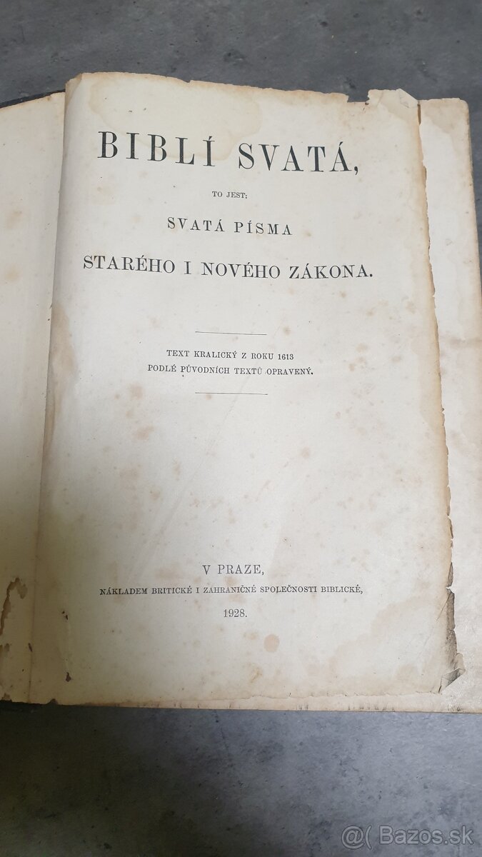 Starožitná kniha Biblí svatá - 4
