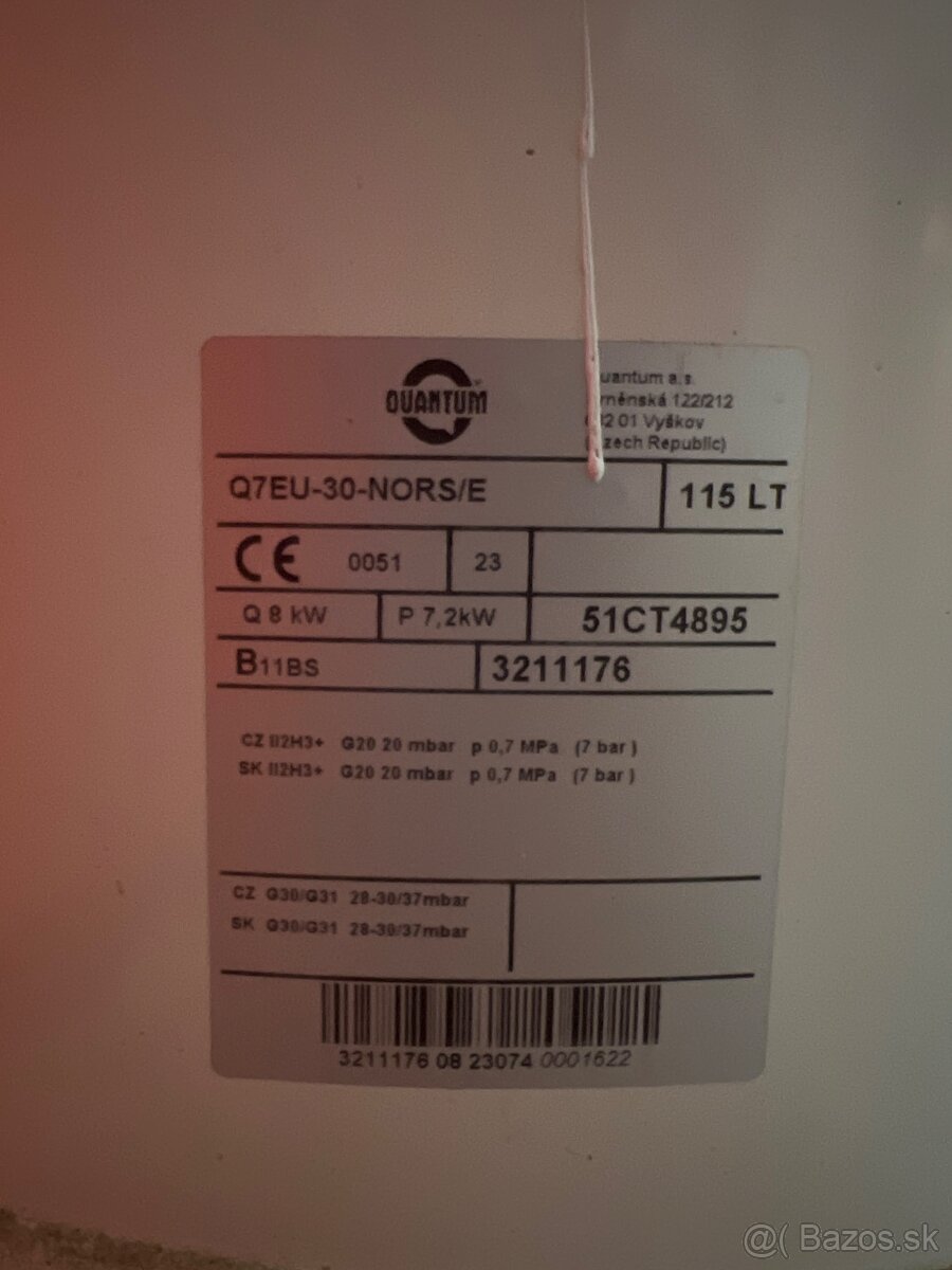 Plynový bojler Quantum Q7EU-30-NORS/E 115 LT - 4