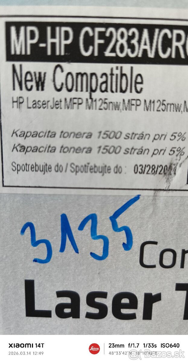 Predám toner do Ho laser jet - 4